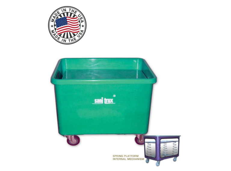 Sanitrux® Spring Platform Heavy Duty Commercial Laundry Cart On Wheels ...