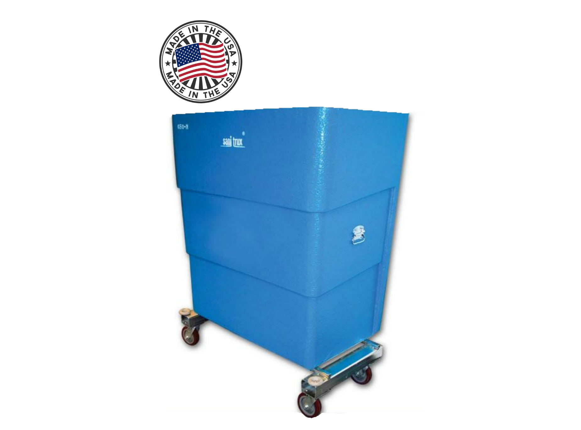 Sanitrux® Heavy Duty Commercial Turn-About Laundry Cart On Wheels 650-M