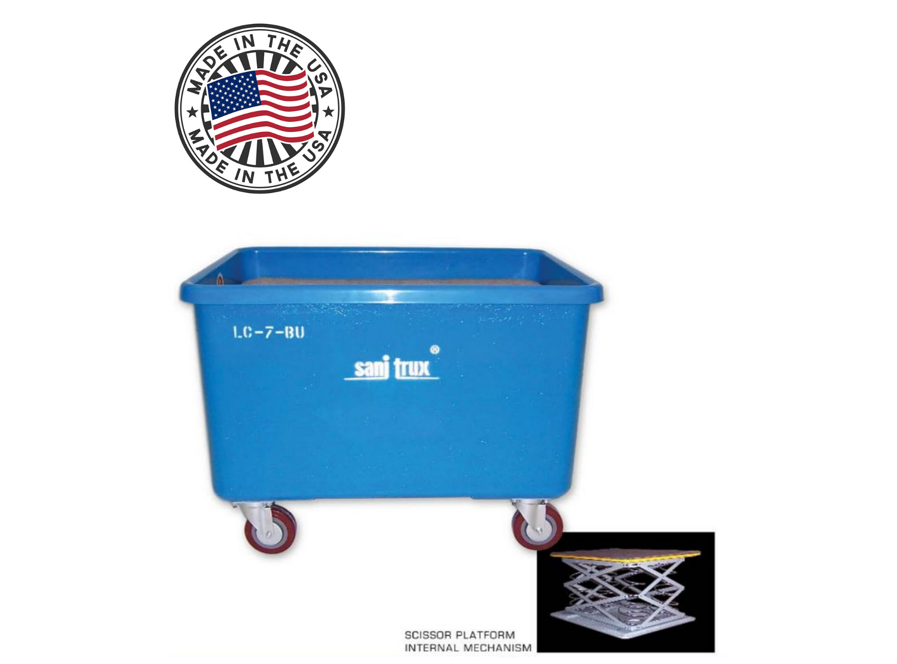 Sanitrux® Library Cart On Wheels LC-7